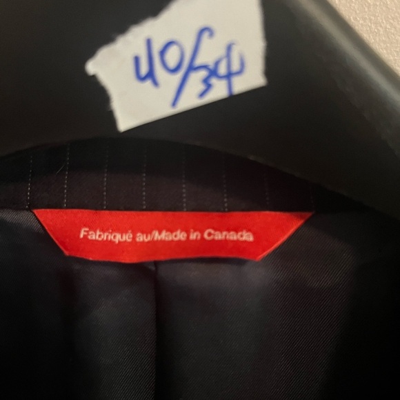 Harry Rosen-Samuelsohn Performance pinstripe sport jacket/pants 40/34 super 130s - Picture 8 of 15